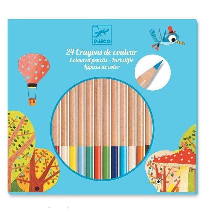 Brightly coloured pencils for children - 24 colours to choose from