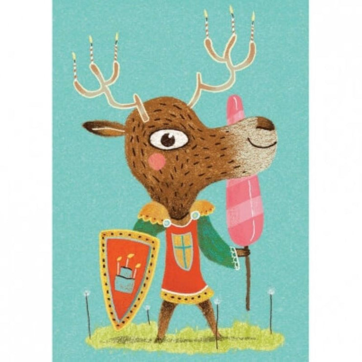 Djeco - 8 birthday invitations to fill - knights theme - birthday party for kids - arts and crafts