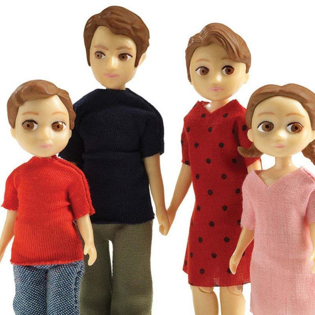 A doll family set designed in France by Djeco