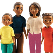 A modern doll family designed in France by Djeco