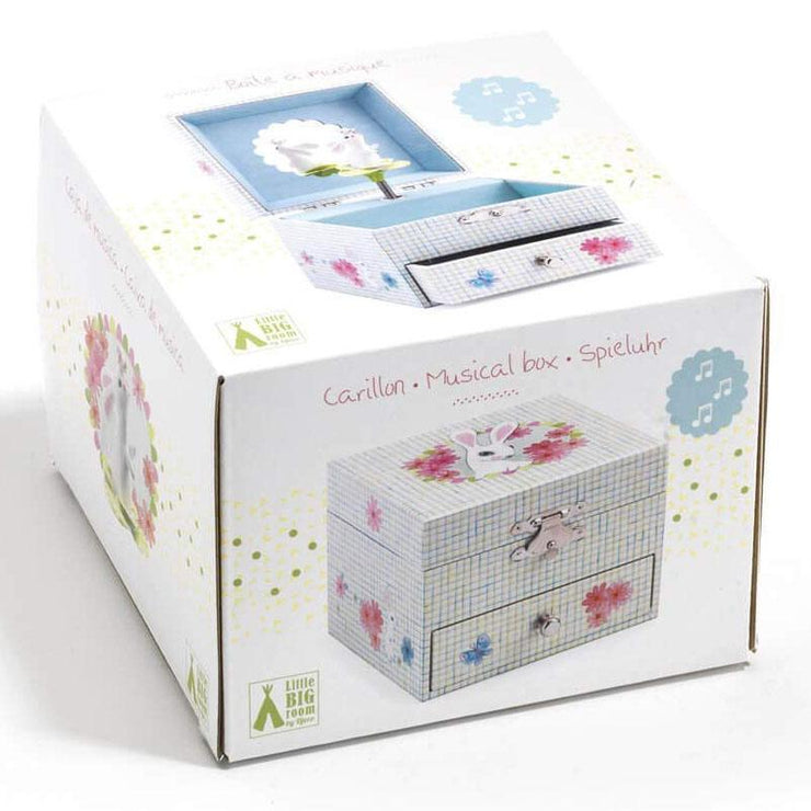 This great music box will allow to hide its small treasure on the bunny sound. Shop the Djeco items at Frenchblossom.com