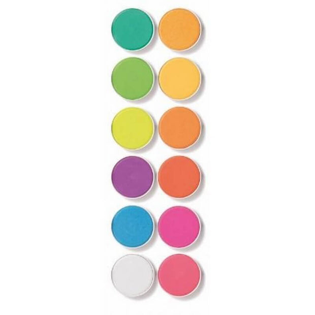 DJECO - Gouache palette of 12 fluorescent colours perfect to stimulate your little one's creativity