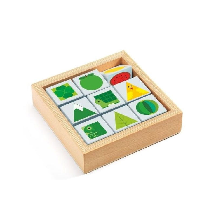 Djeco - wooden puzzle - tribasic - early years toy for learning shapes and colors with fun