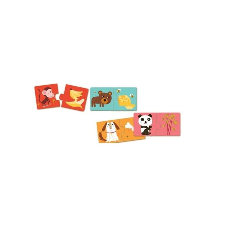 DJECO - Duo puzzle à table - 20 pieces about food element