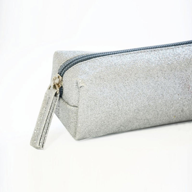Pencil case for children grey glitter