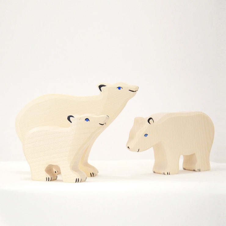 Handmade Wooden Polar bear cub