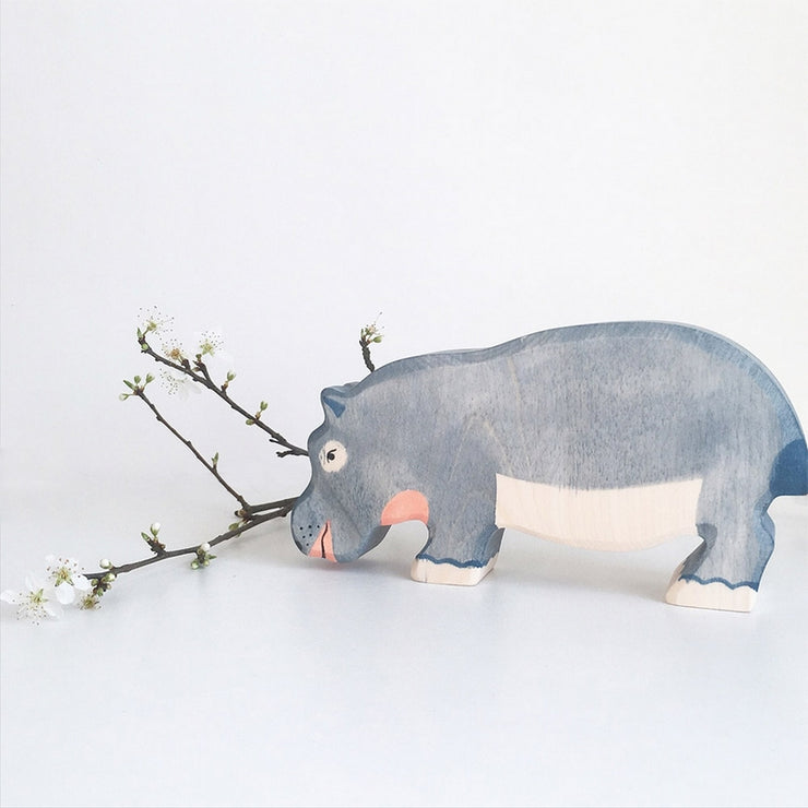 Handmade Wooden Hippopotamus