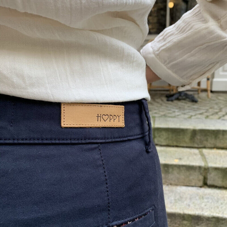 HAPPY - Joy chino trousers - blue navy - comfortable and feminine