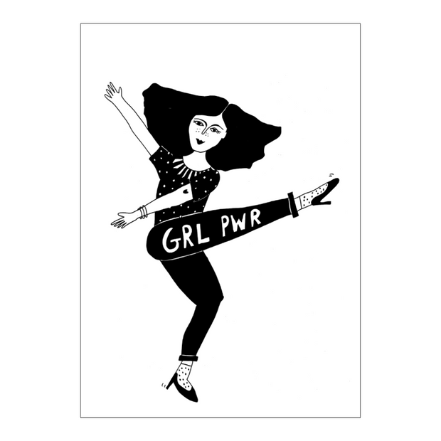 HELEN B - original and feminist poster A4 - GRL PWR