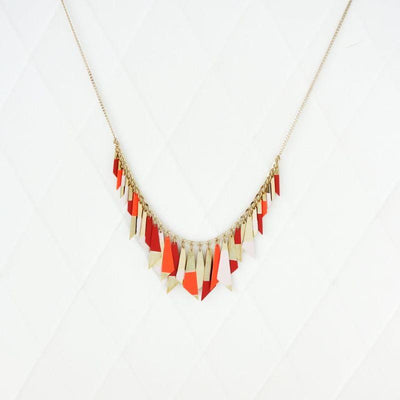 Sioux necklace - Light pink, tangerine and carmine