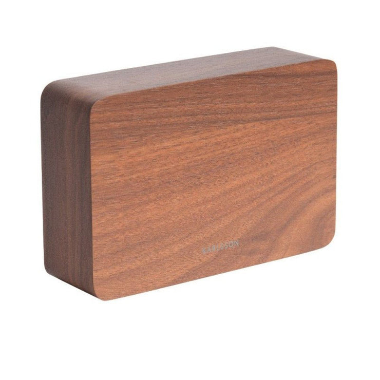 Square alarm clock - Dark wood