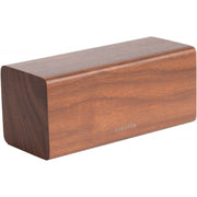 KARLSSON - block alarm clock - dark wood - design and natural - gift idea