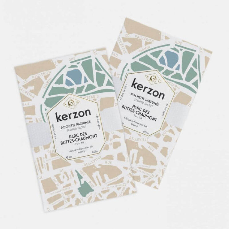 KERZON - Scented sachets for laundry - parc des Buttes Chaumont - cedar and sandalwood