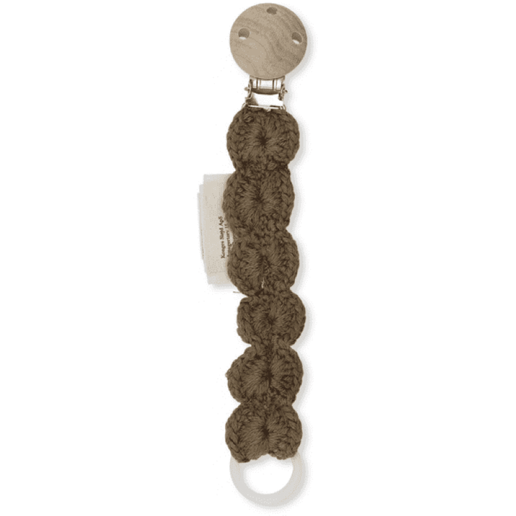 Wool pacifier strap - olive