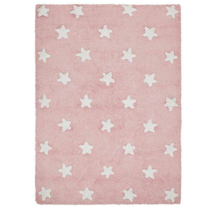 Pink rug - White stars