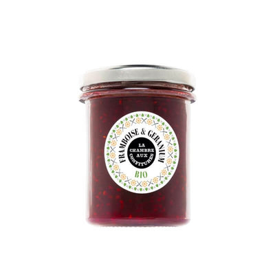 La Chambre aux confitures - Organic Raspberry & Geranium jam - made in France