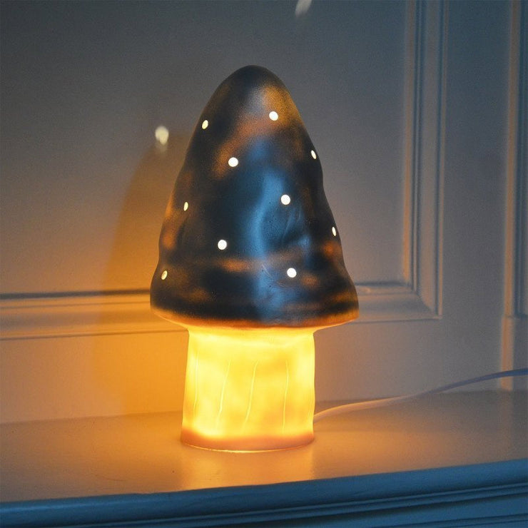 Silver mushroom lamp