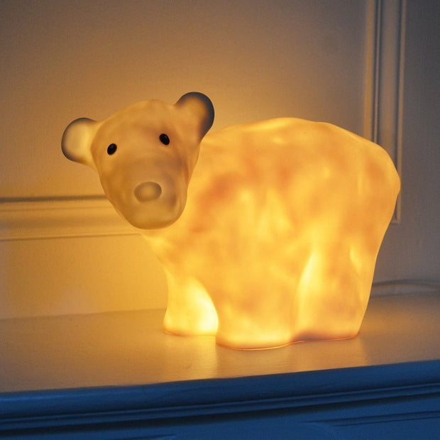 Ernest the bear lamp - White