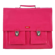Pink vinyl school satchel - BAKKER MADE WITH LOVE