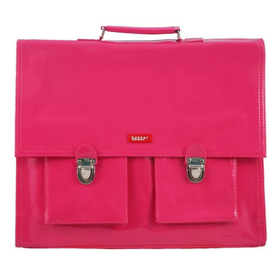 Pink vinyl school satchel - BAKKER MADE WITH LOVE