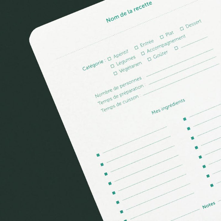 LES EDITIONS DU PAON - recipe notebook handmade in France - grocery design