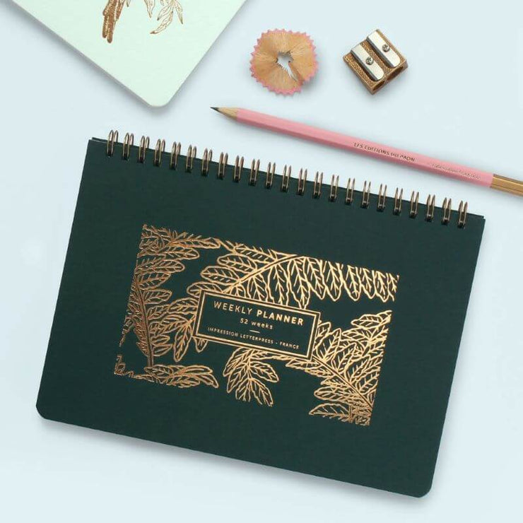 LES EDITIONS DU PAON - weekly planner made in france - fougere