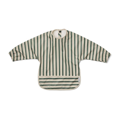 LIEWOOD - Cape bib - blue stripes - water repellent