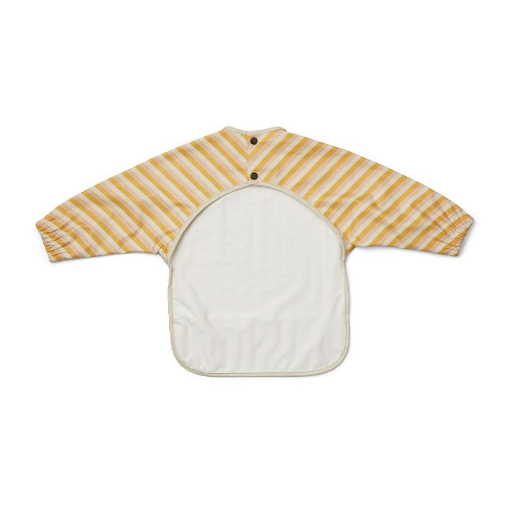 LIEWOOD - Cape bib for baby - yellow stripes - water repellent 
