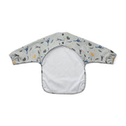 LIEWOOD - Cape bib for baby - dino dove blue mix - long sleeves and water repellent