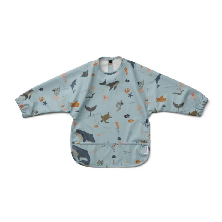 LIEWOOD - Cape bib - Sea creatures mix