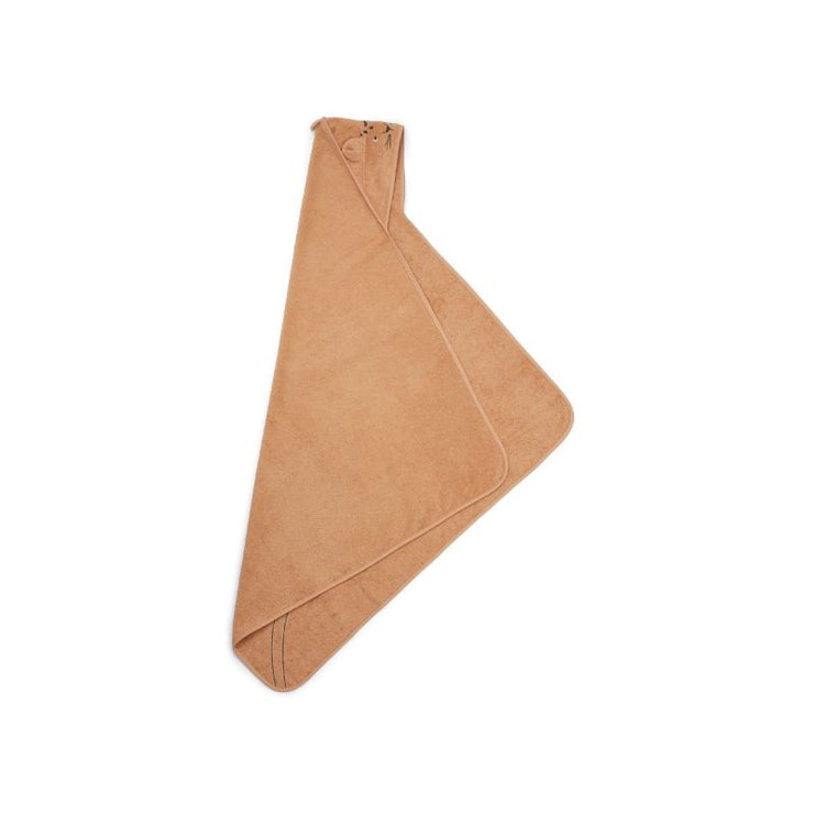 LIEWOOD - Hooded bath towel for kids - leopard apricot - 100% organic cotton