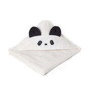 Liewood - cute hooded towel - panda crème de la crème - bath robes for kids - 100% cotton