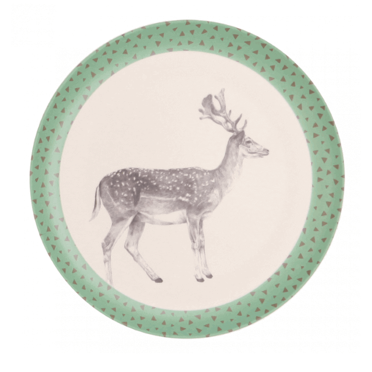 LOVE MAE - Set of 4 bamboo plates for kids - deer & bear - sustainable and unbreakable