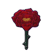 Embroidered brooch - Chatty rose