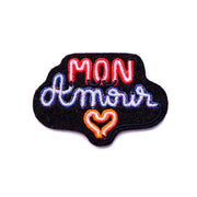 Embroidered patch - Mon amour neon
