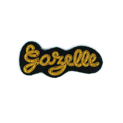MACON & LESQUOY - Hand embroidered brooch - Gazelle