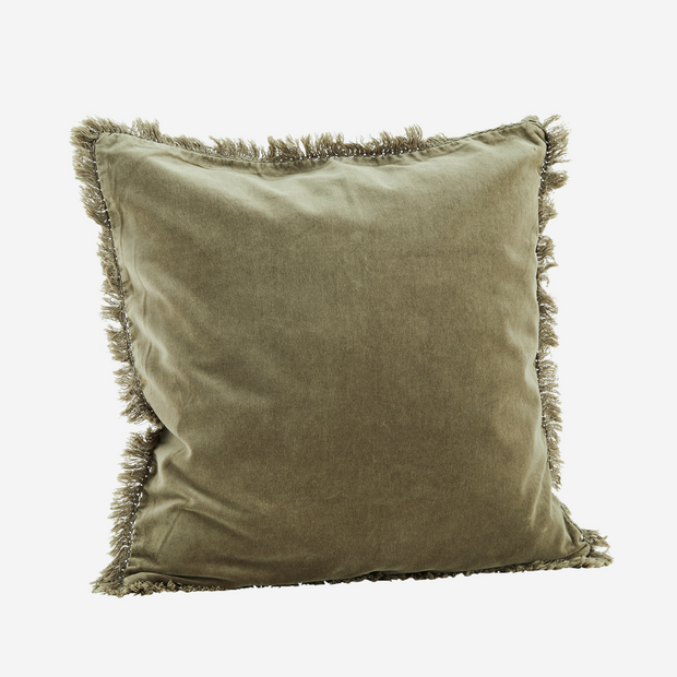 Cushion cover with fringes - Taupe
