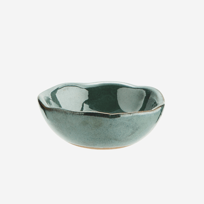 MADAM STOLTZ - stoneware small bowl - sea green