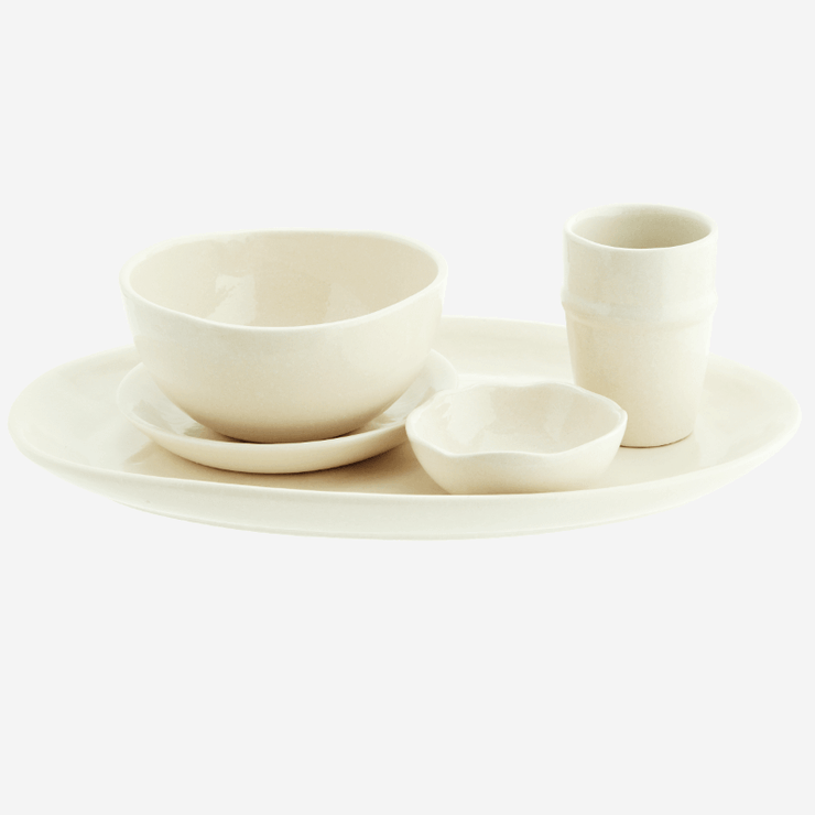 MADAM STOLTZ - stoneware bowl - off white 