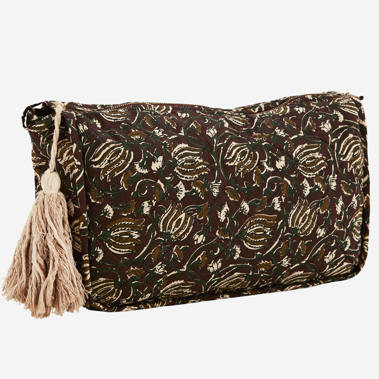 Toiletry bag - Burgundy and green