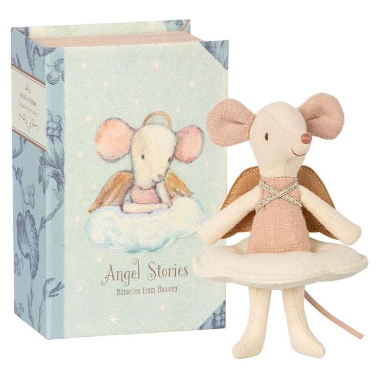 MAILEG - Angel mouse in a book - cute figurine for kids 