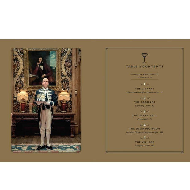 MARABOUT EDITIONS - Downton Abbey cocktail book in French - Table of contents