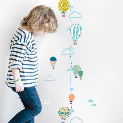 Mimilou - heigh chart sticker - hot air balloons fun and cute - made in France