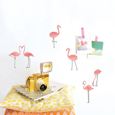 Mimilou - stickers for kids bedroom - just a touch - pink flamingos fun and cute - made in France