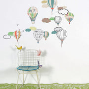 Mimilou - Sticker for kids bedroom - hot air balloons - fun and cute wall decoration