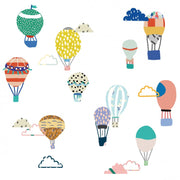 Mimilou - cute wall stickers for kids - Just a touch - hot air balloons - made in France