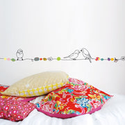 Mimilou - Wallborder for kids - pearls and birds - fun decoration element - made in France