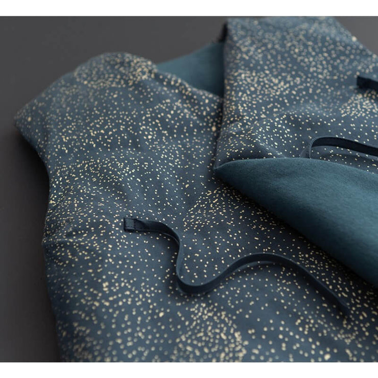 Nobodinoz - Cloud sleeping bag - gold bubble/Night blue