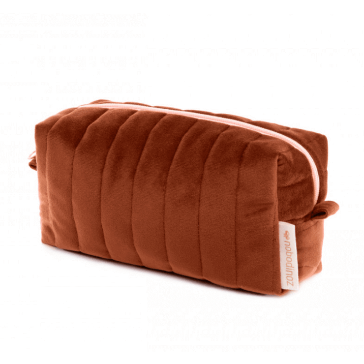 Nobodinoz - Savannah case - wild brown - recycled velvet made in France and Spain