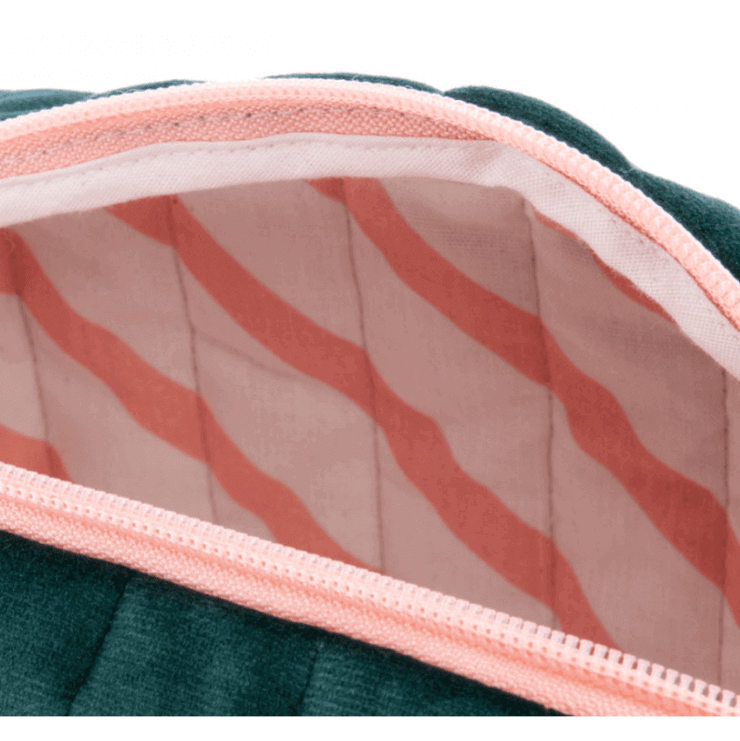 Nobodinoz - Savannah case - jungle green - recycled velvet 100% made in France and Spain